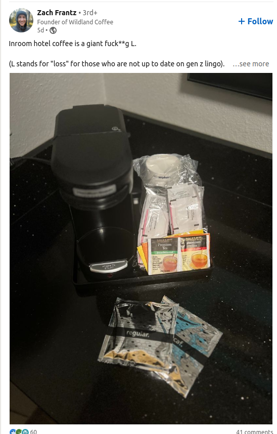Hotels, Showers, Fitness, and Coffee